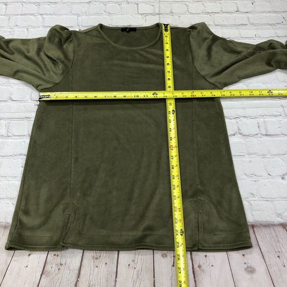 JOH Women Long Sleeve Blouse Top Shirt Size Small Olive Green B227 -8 - Picture 2 of 16